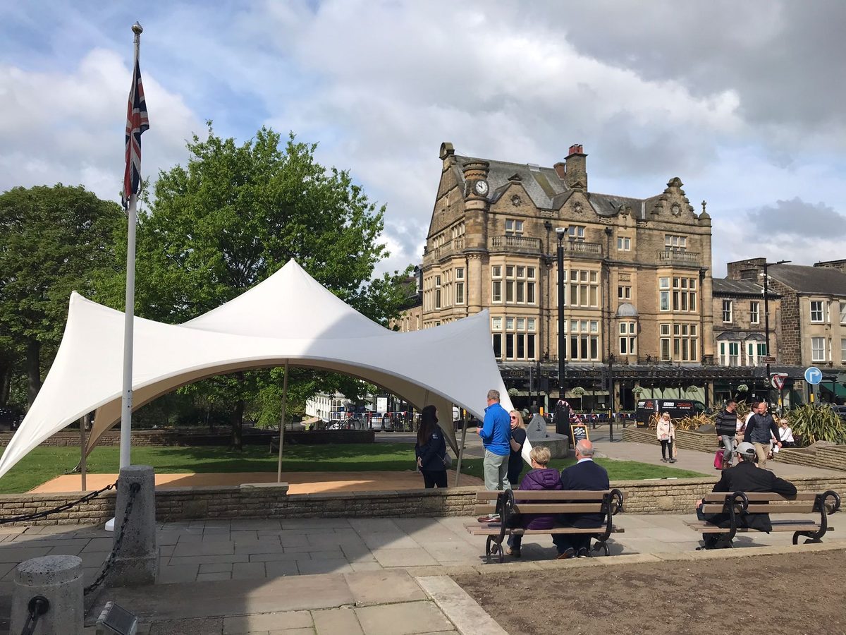 Stretch marquee in Harrogate town centre